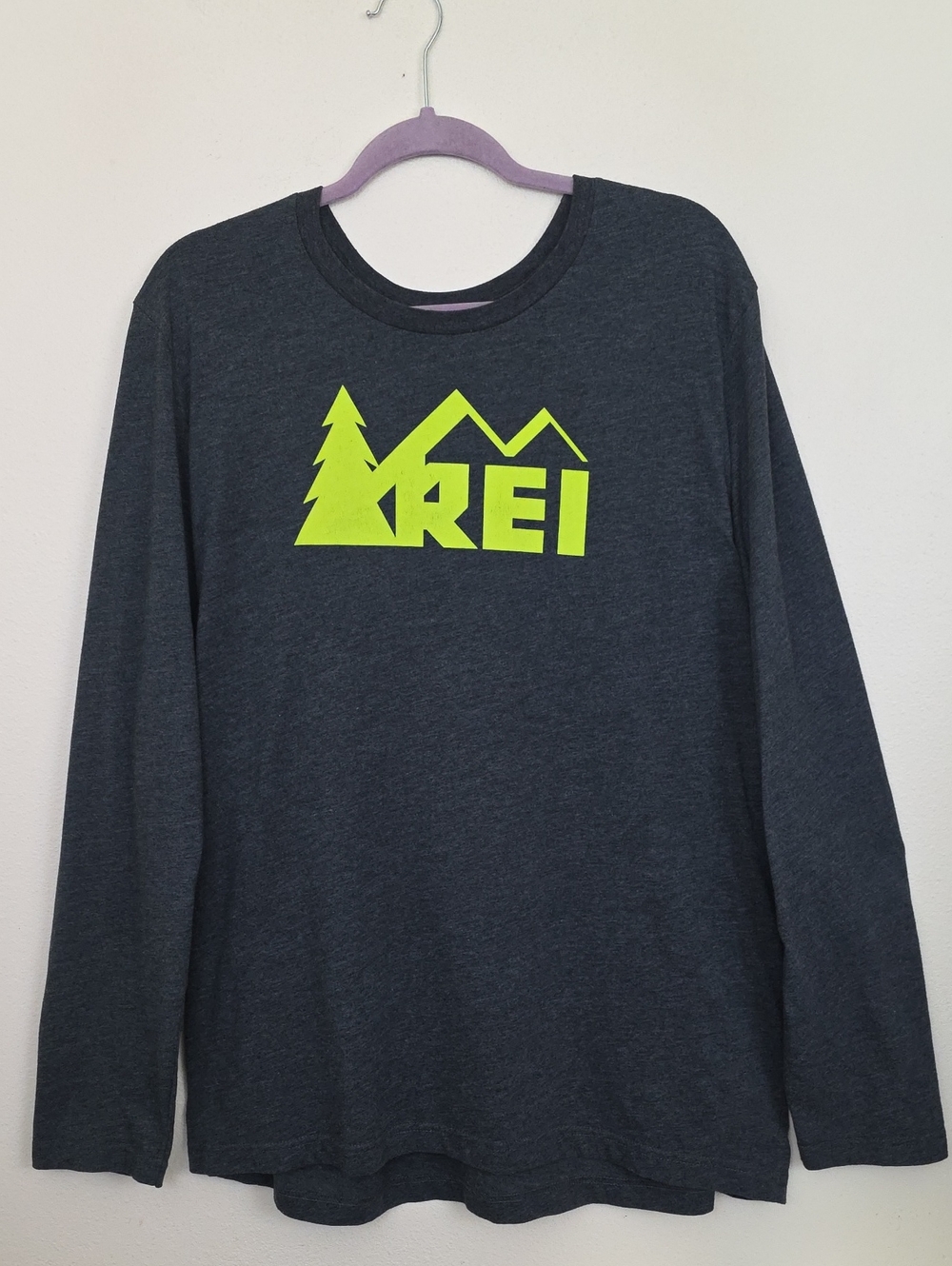 Rei Gray & Yellow Graphic Long Sleeve T-Shirt Mens XXL